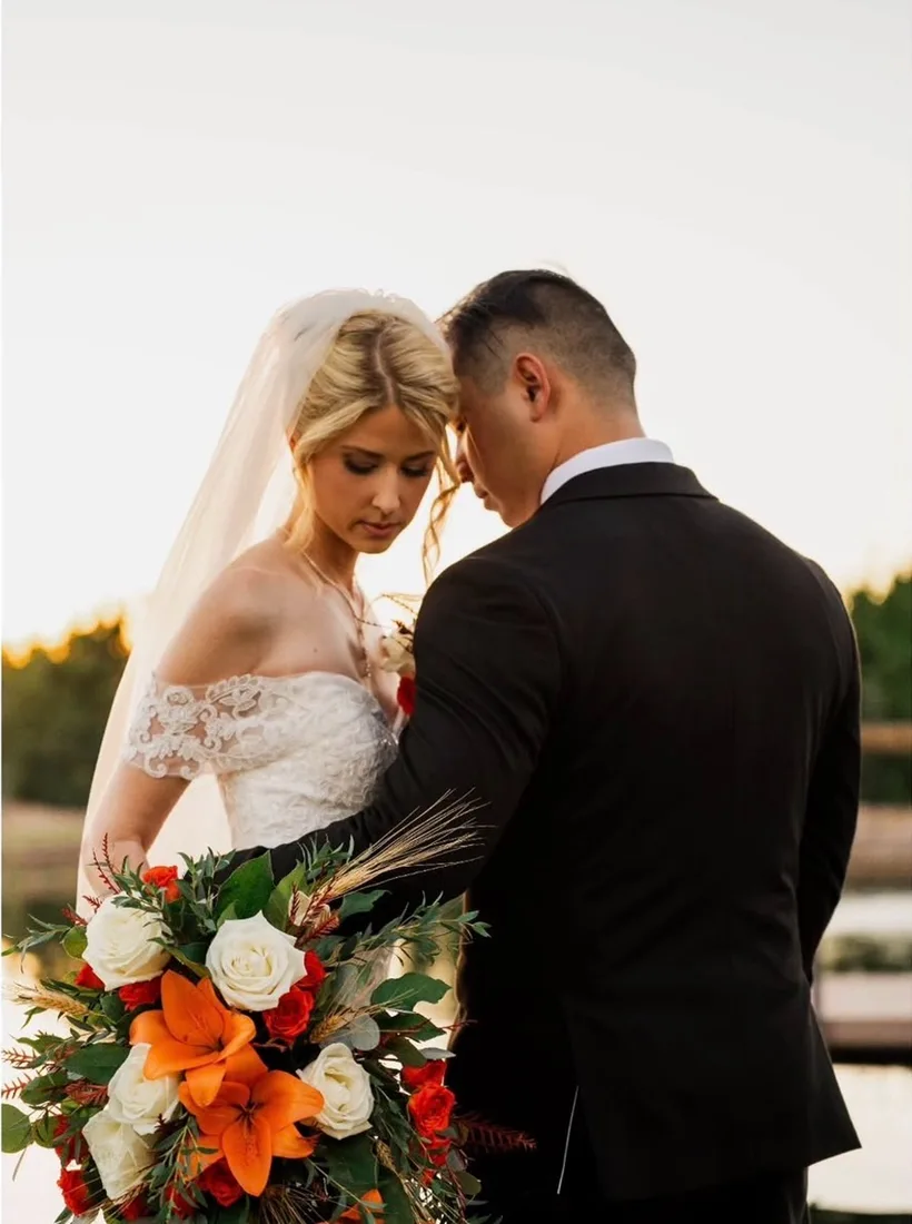 Bride and groom at sunset, The Beauty Bar, Yuma