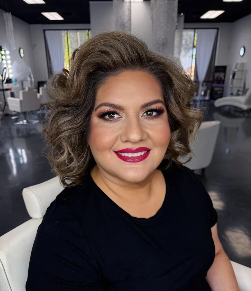 Classic red-lip camera-ready look, The Beauty Bar, Yuma